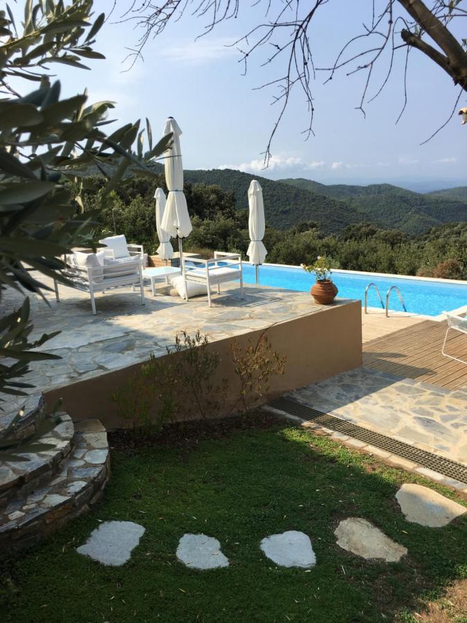 Luxury Villa + Guest House Couchers De Soleil Mer Skiathos by Eksteriør billede